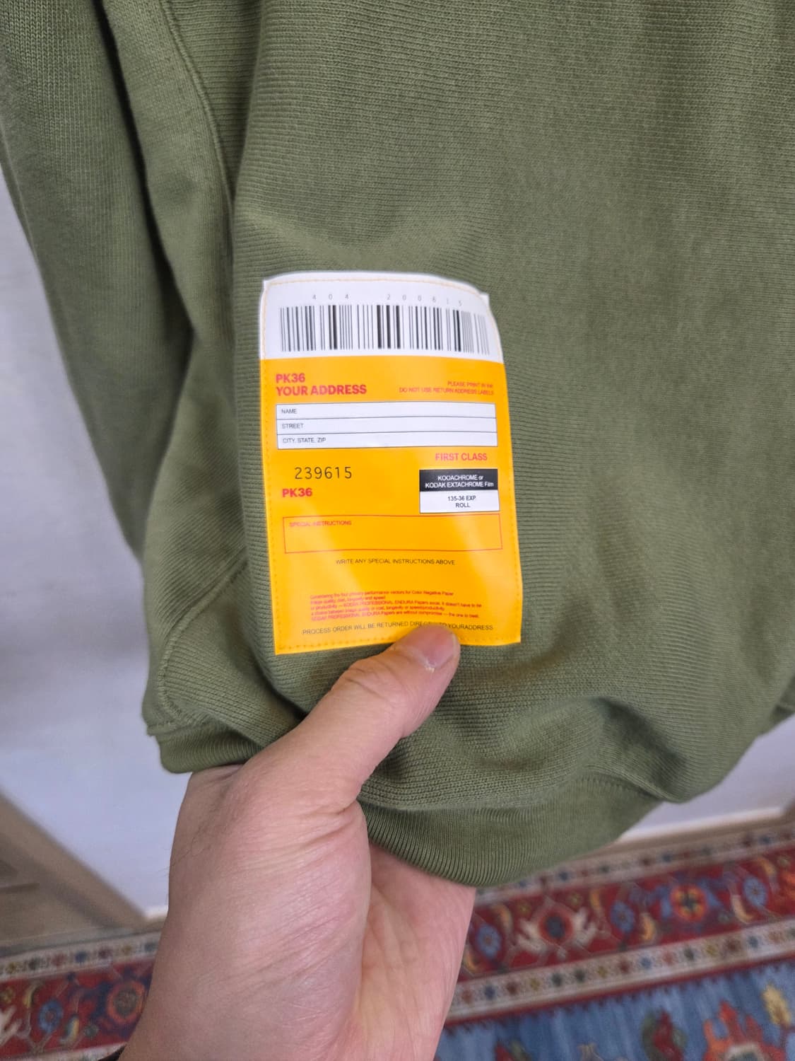 코닥 메일로 로고 카키 맨투맨 95 상품이미지5