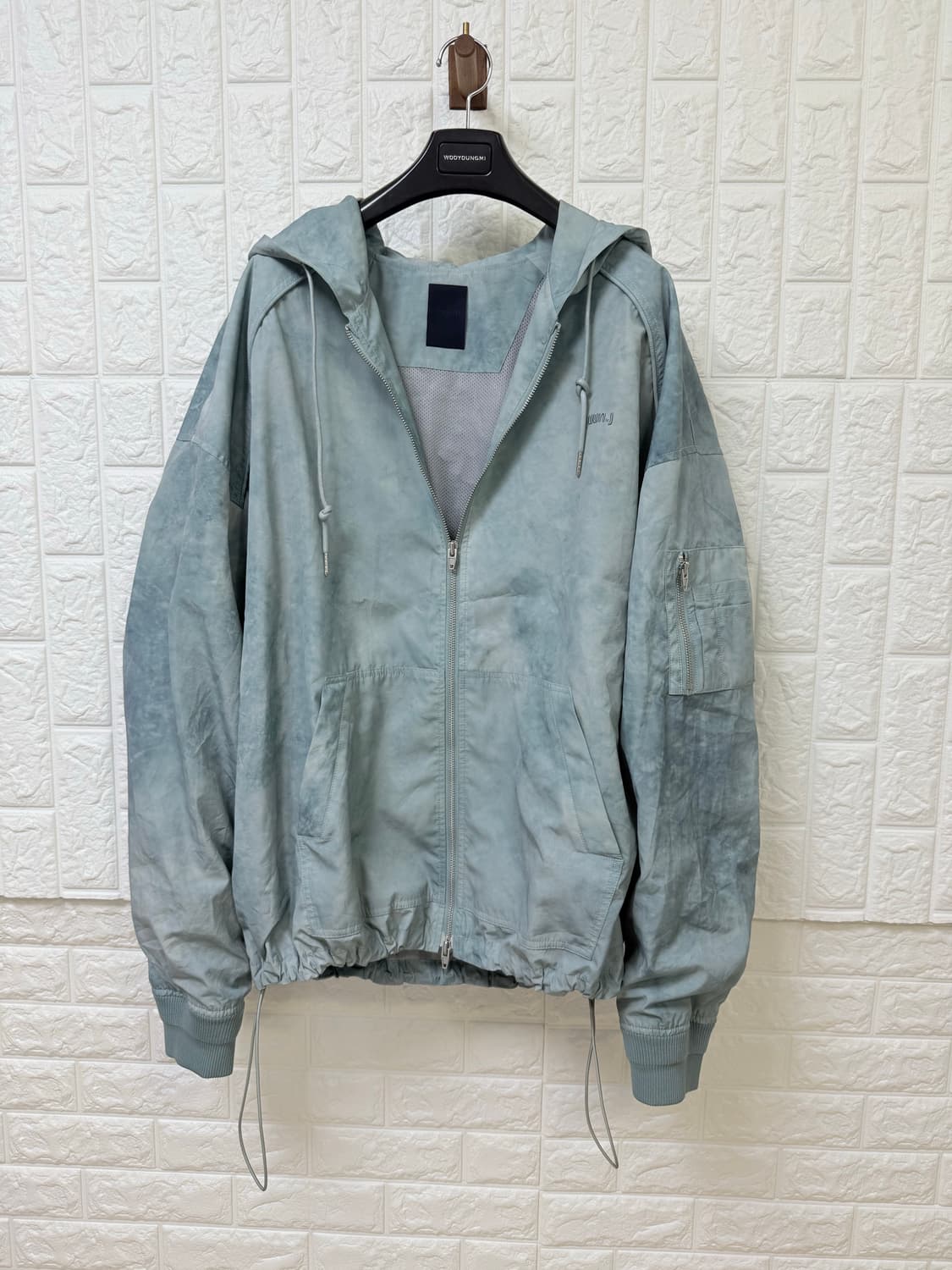 (24 FW 새상품급) 준지 바람막이 폴리 퍼커링 후드 (L) 상품이미지1