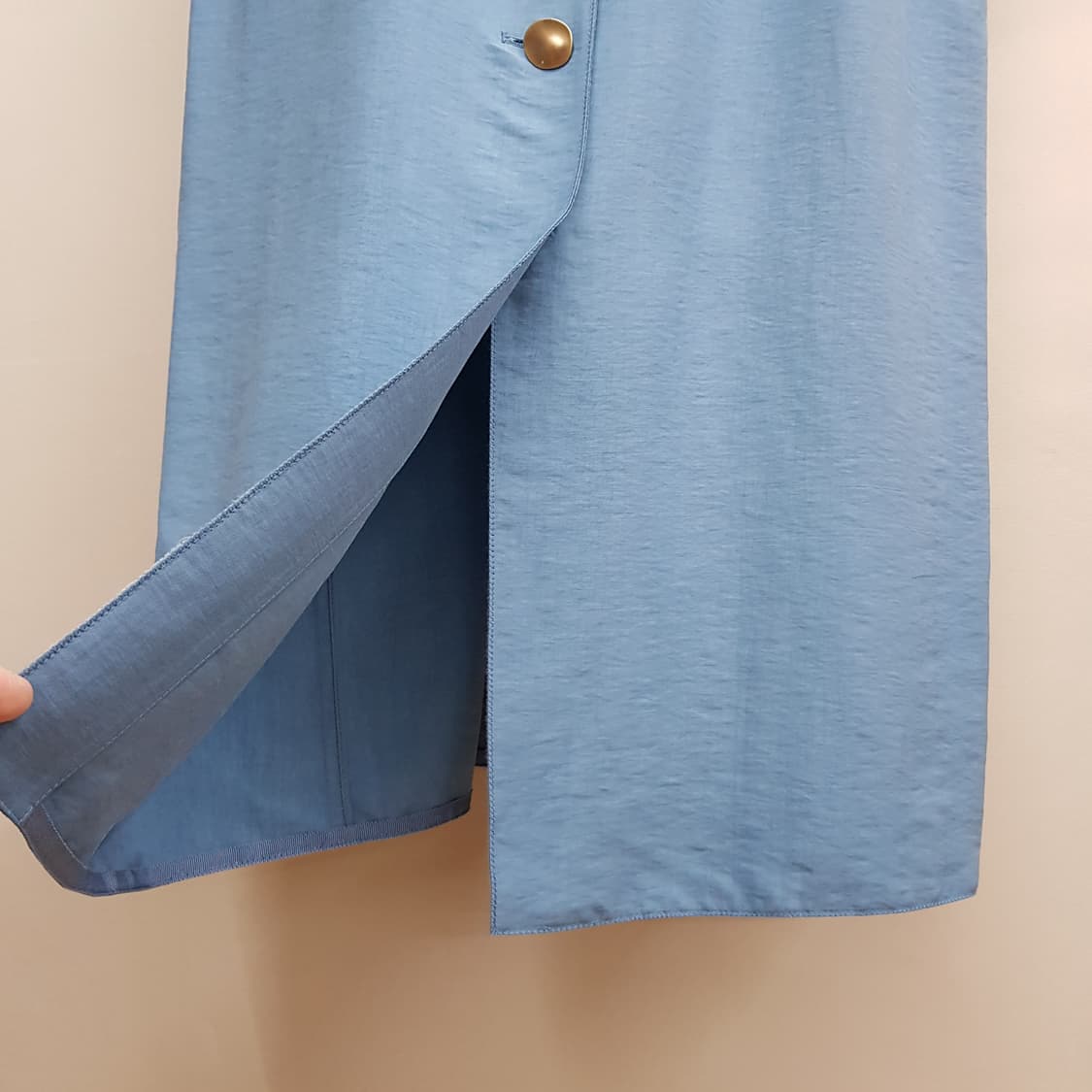 한섬 랑방 2020 퍼프소매 클래식 버튼 롱원피스88-98-165사이즈 상품이미지4