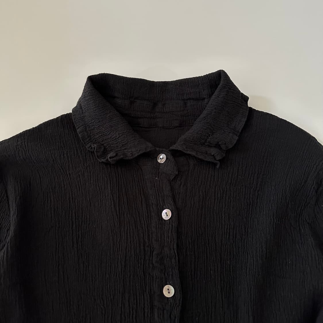 츠모리치사토 tsumori chisato 플리츠 칠부셔츠 상품이미지2