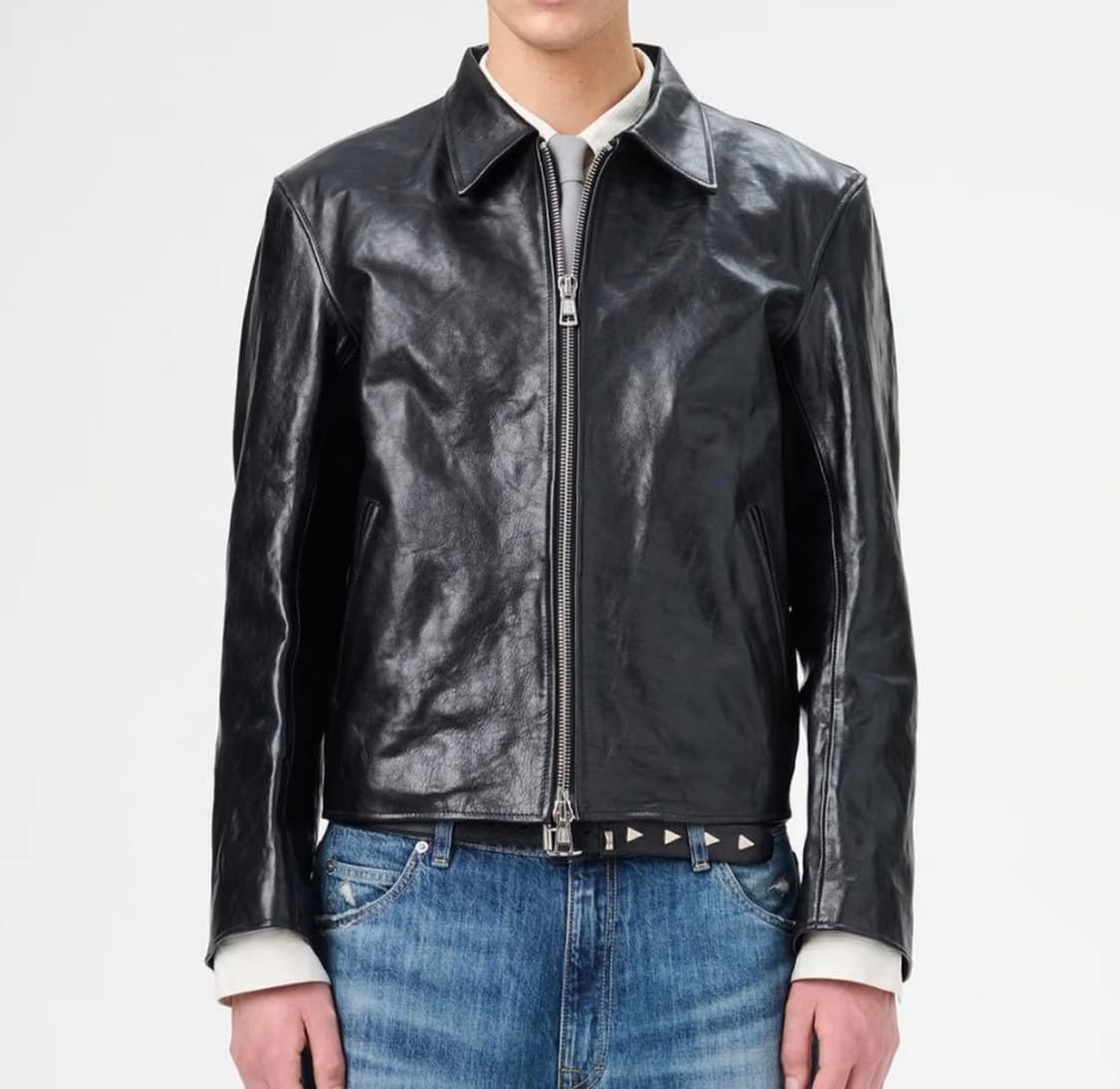 [48] 아워레가시 미니 레더 가죽 점퍼 자켓 상품이미지4