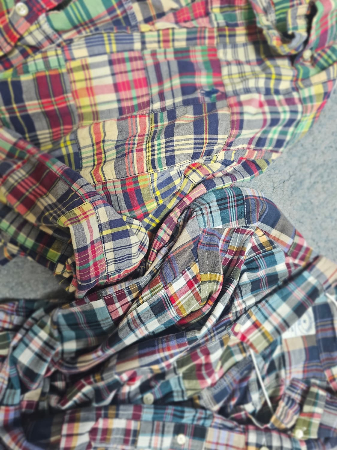 폴로 마드라스 패치워크 셔츠 상품이미지2