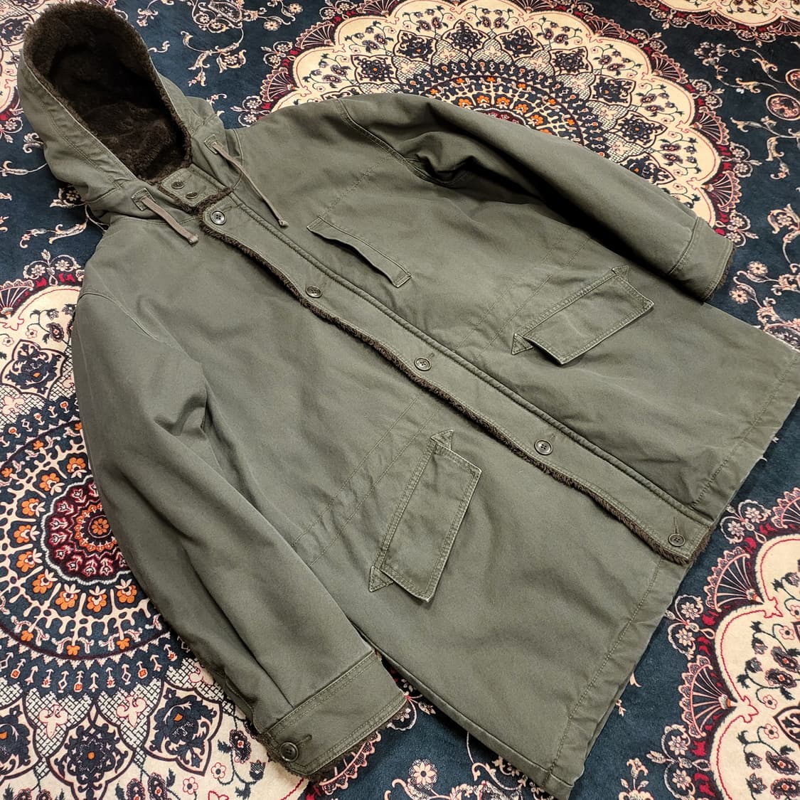 90s JAPAN UNIQLO 후드 야상 자켓 (XL) 상품이미지3