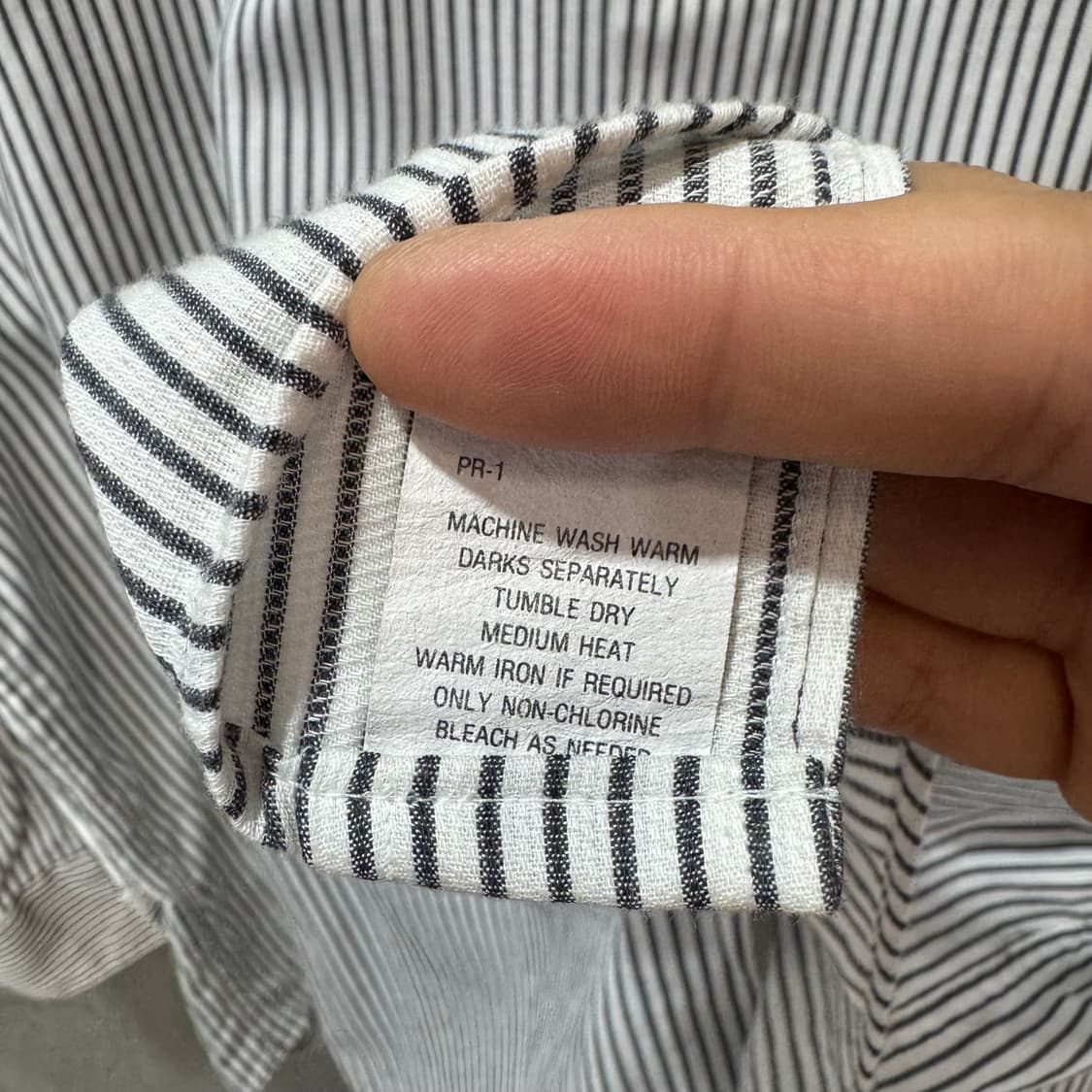 80s 버버리 스트라이프 셔츠 made in USA (XL)   상품이미지6