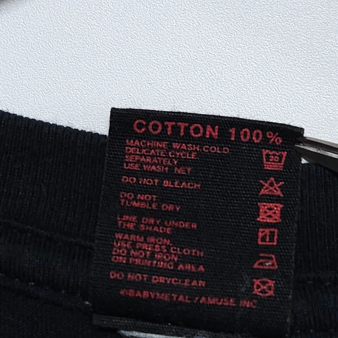 M)BABYMETAL 베이비메탈 반팔 티셔츠 블랙 라이브 투어 상품이미지5