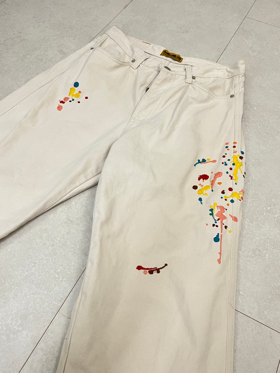 가먼츠팹 EMB Splatter Painted Pants (IVORY) 상품이미지2