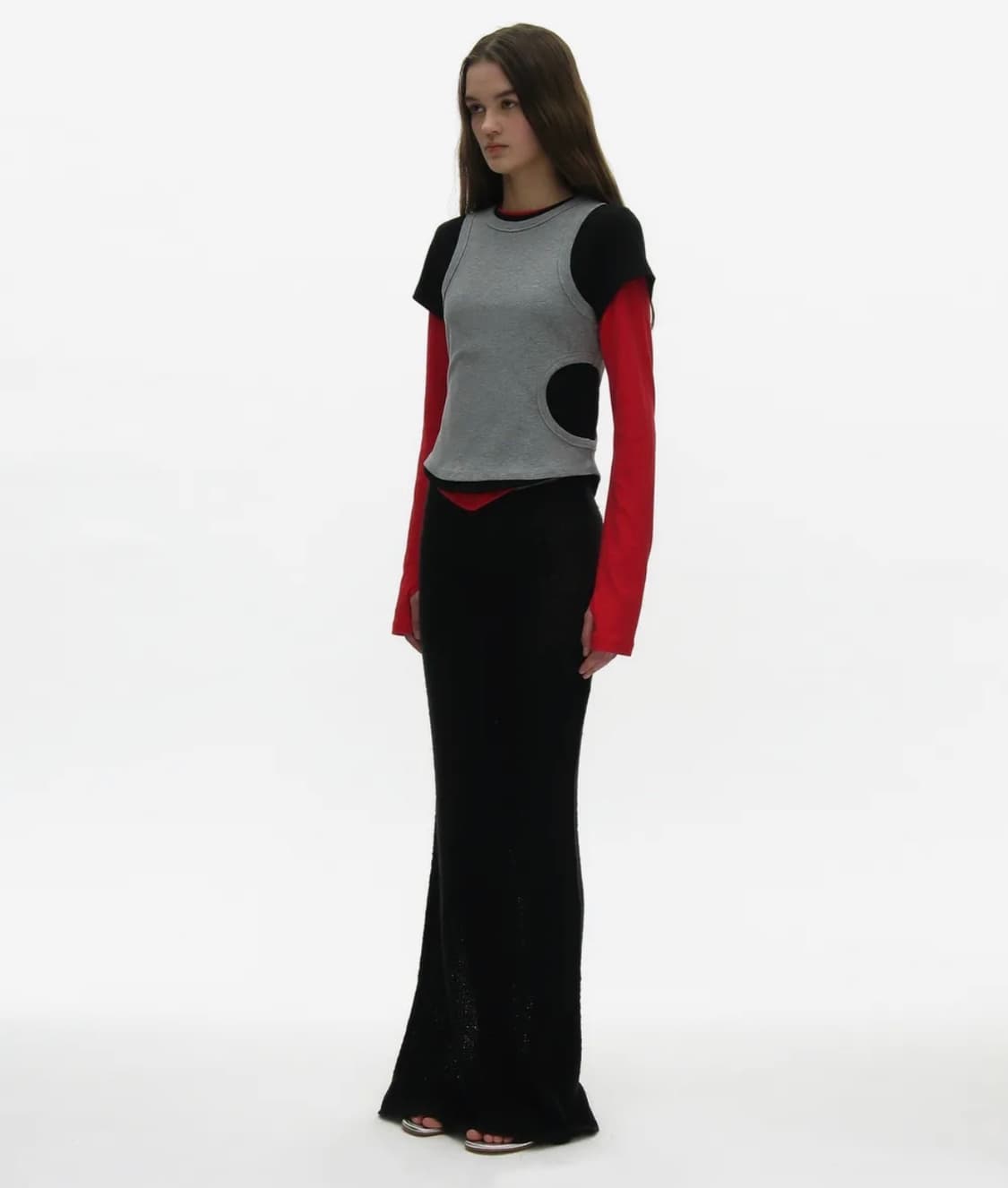 파르티멘토 우먼 3 in 1 레이어드 탑 레드 상품이미지2