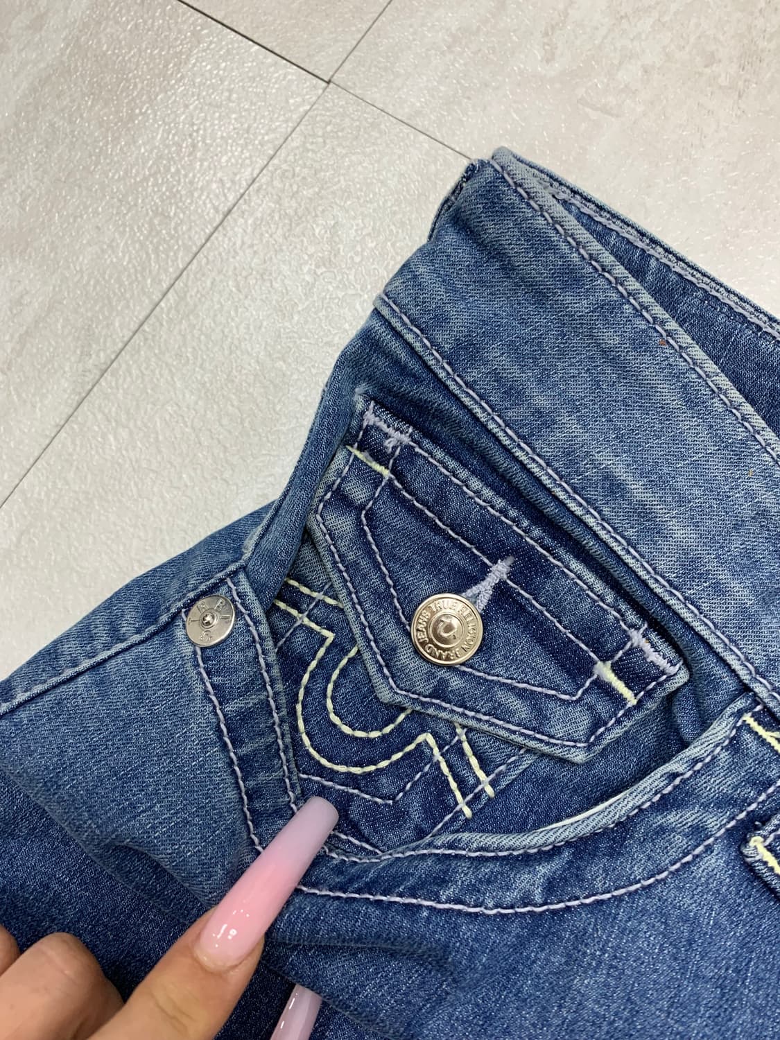 트루릴리전 와이드 부츠컷 데님 팬츠 #656 상품이미지4