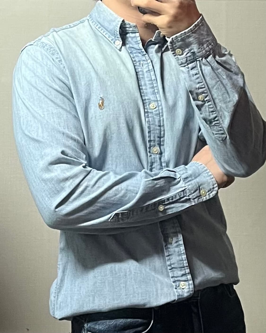 폴로랄프로렌 샴브레이 연청 데님 셔츠 상품이미지2