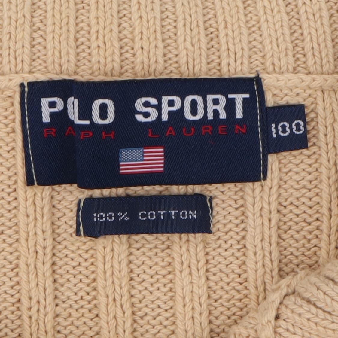 90s 폴로 스포츠 골지 하프집업 니트 상품이미지8
