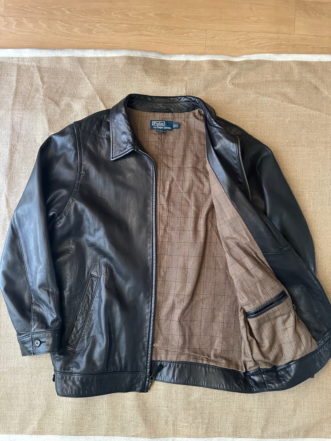 폴로 랄프로렌 90S 가죽 자켓 XL 블랙 (105-110) 상품이미지3