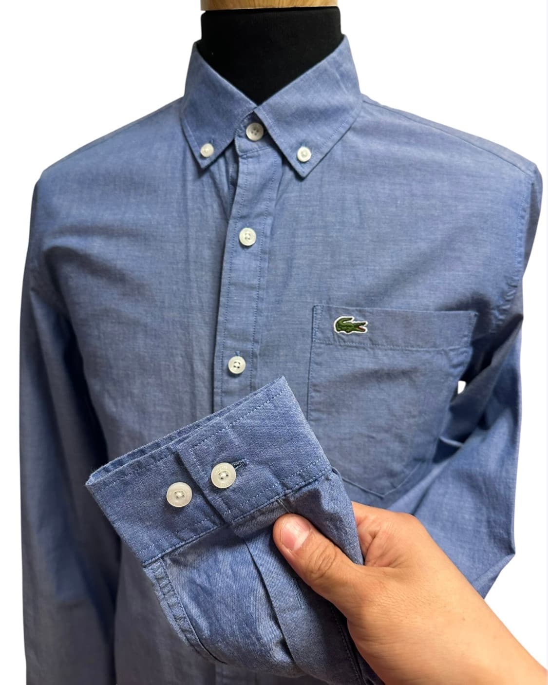 라코스테 여름 코튼 셔츠 네이비 38/S/95 size 상품이미지3