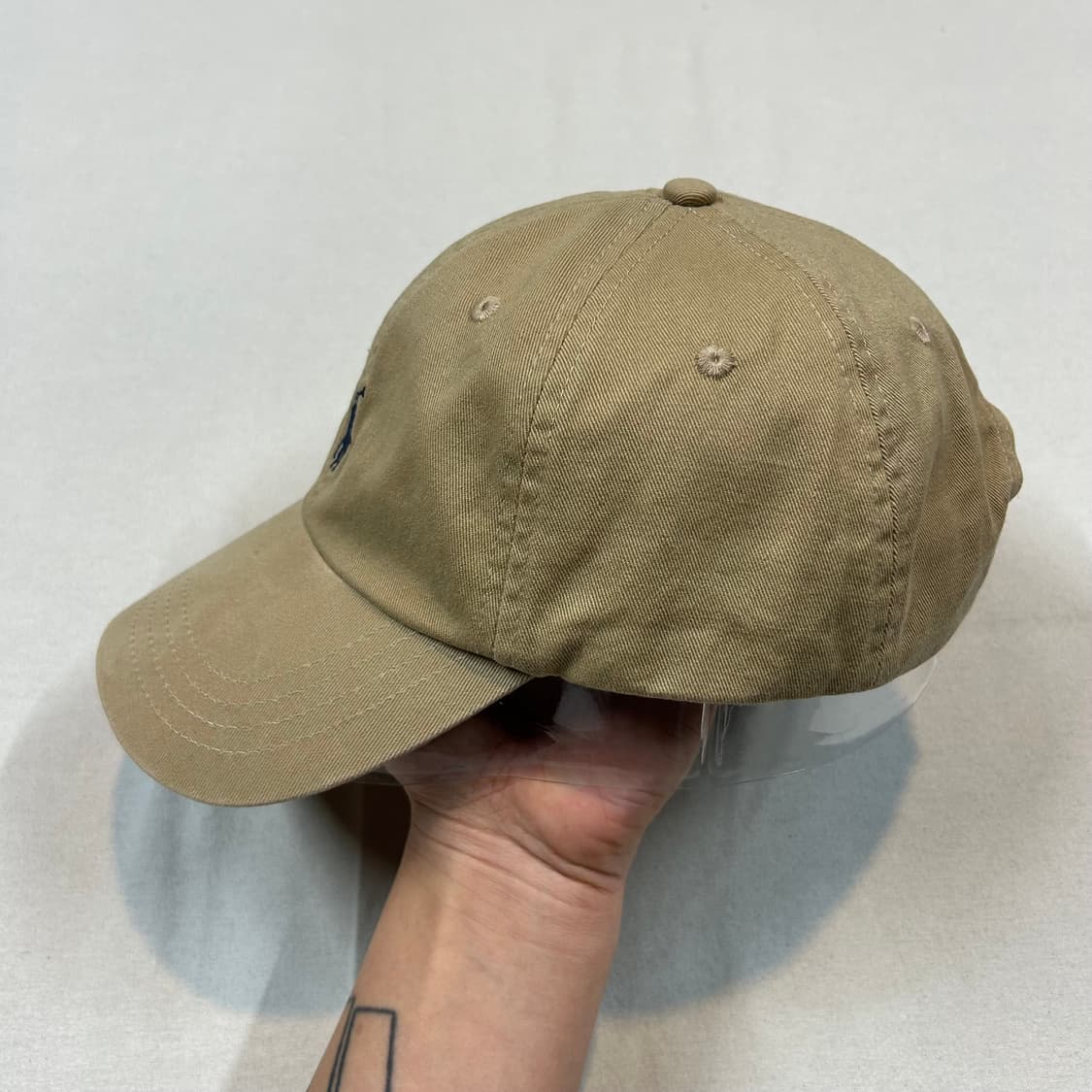 폴로 랄프로렌 아이코닉 치노 볼캡 모자 탄 브라운 상품이미지3