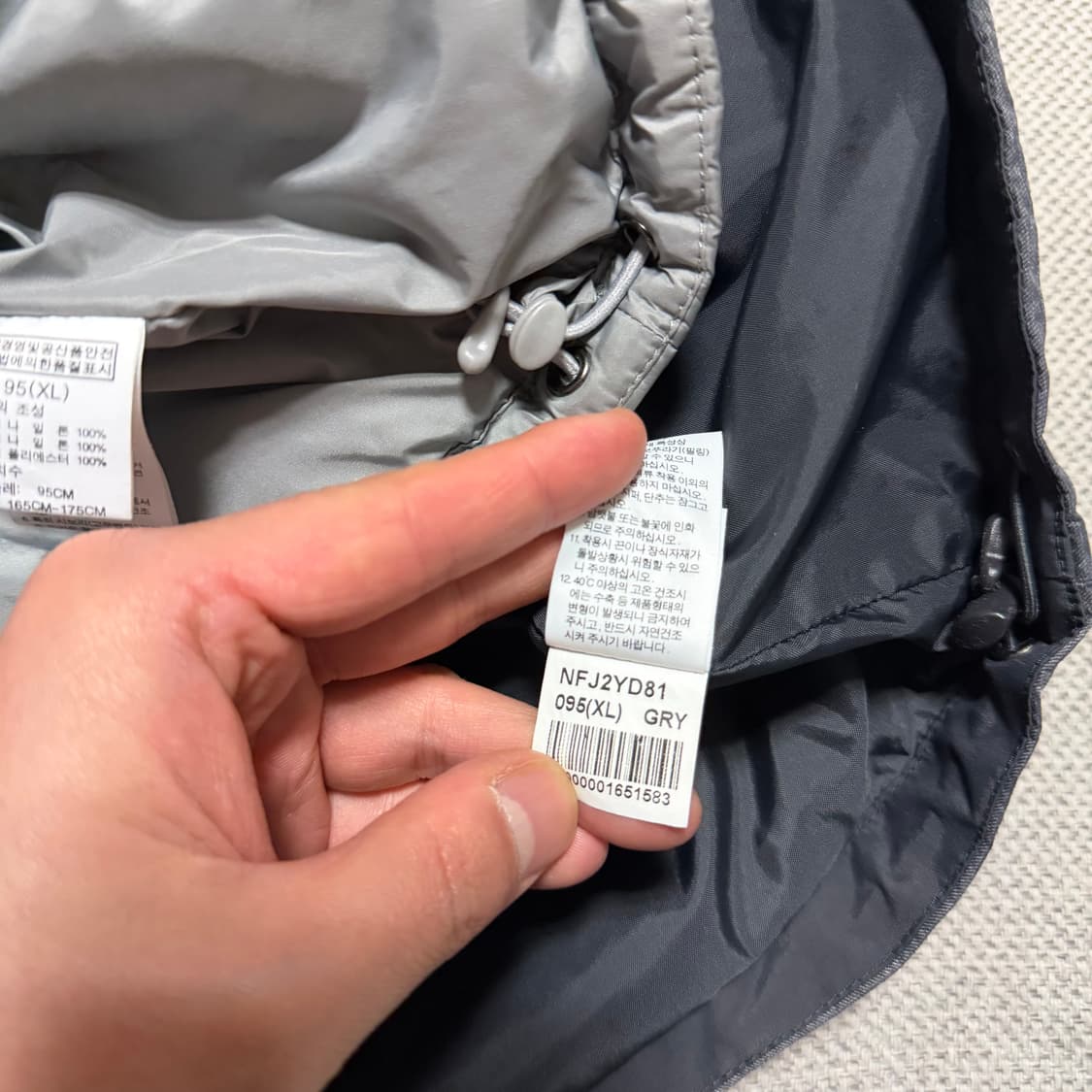 노스페이스 하이벤트 바람막이 자켓 (경량패딩 내피) 상품이미지7