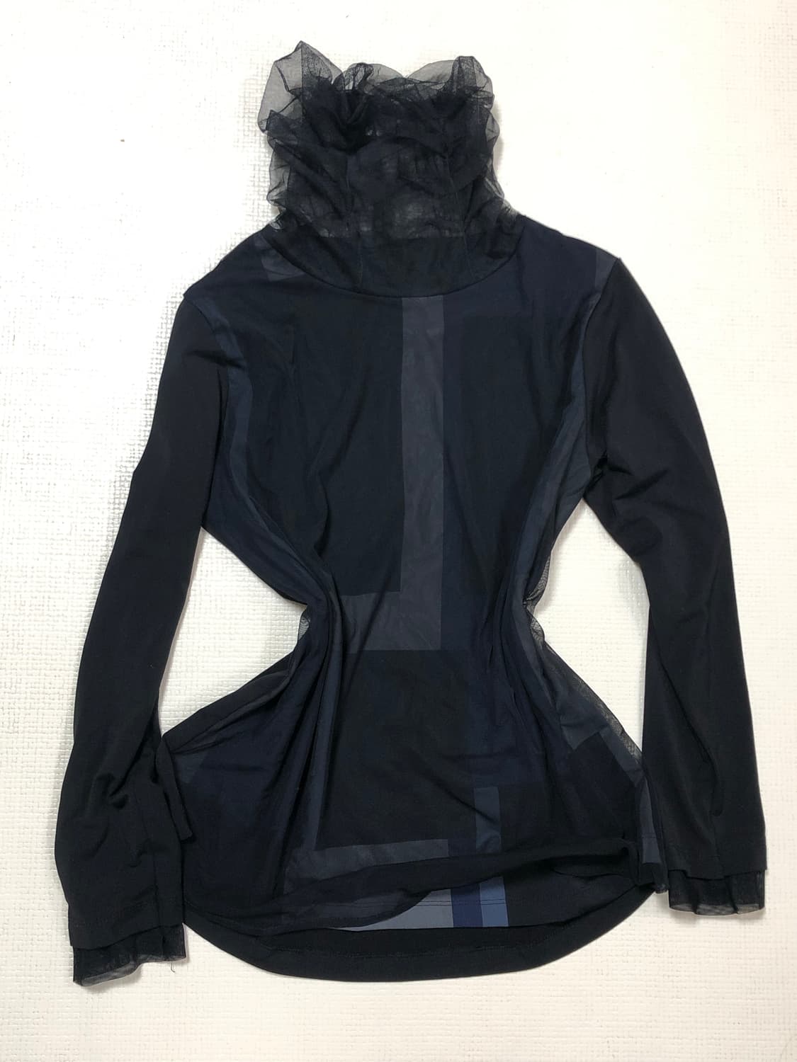 빈티지 블랙 레이스 하이넥 탑 상품이미지10