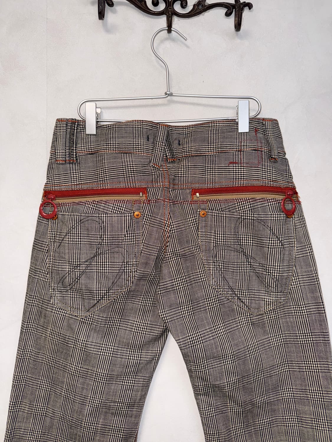 Gray glen check bootscut pants  상품이미지5