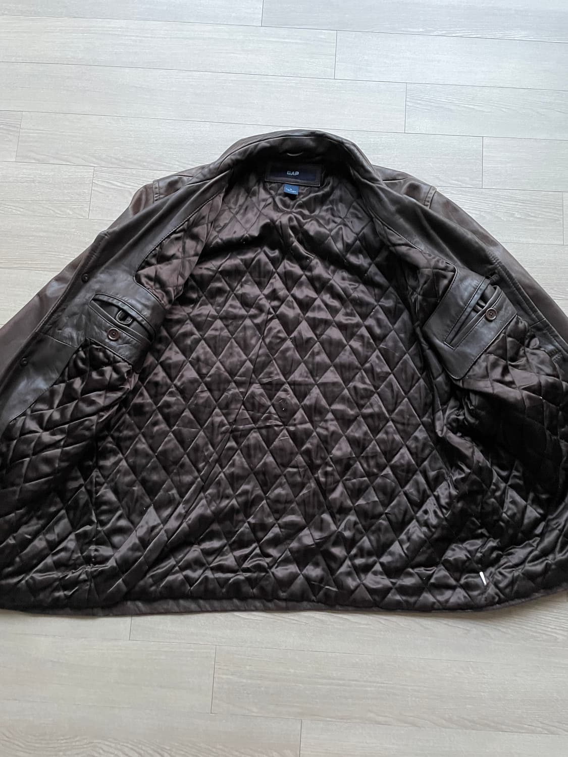 90s 올드갭 레더 카코트 브라운 gap carcoat 상품이미지7