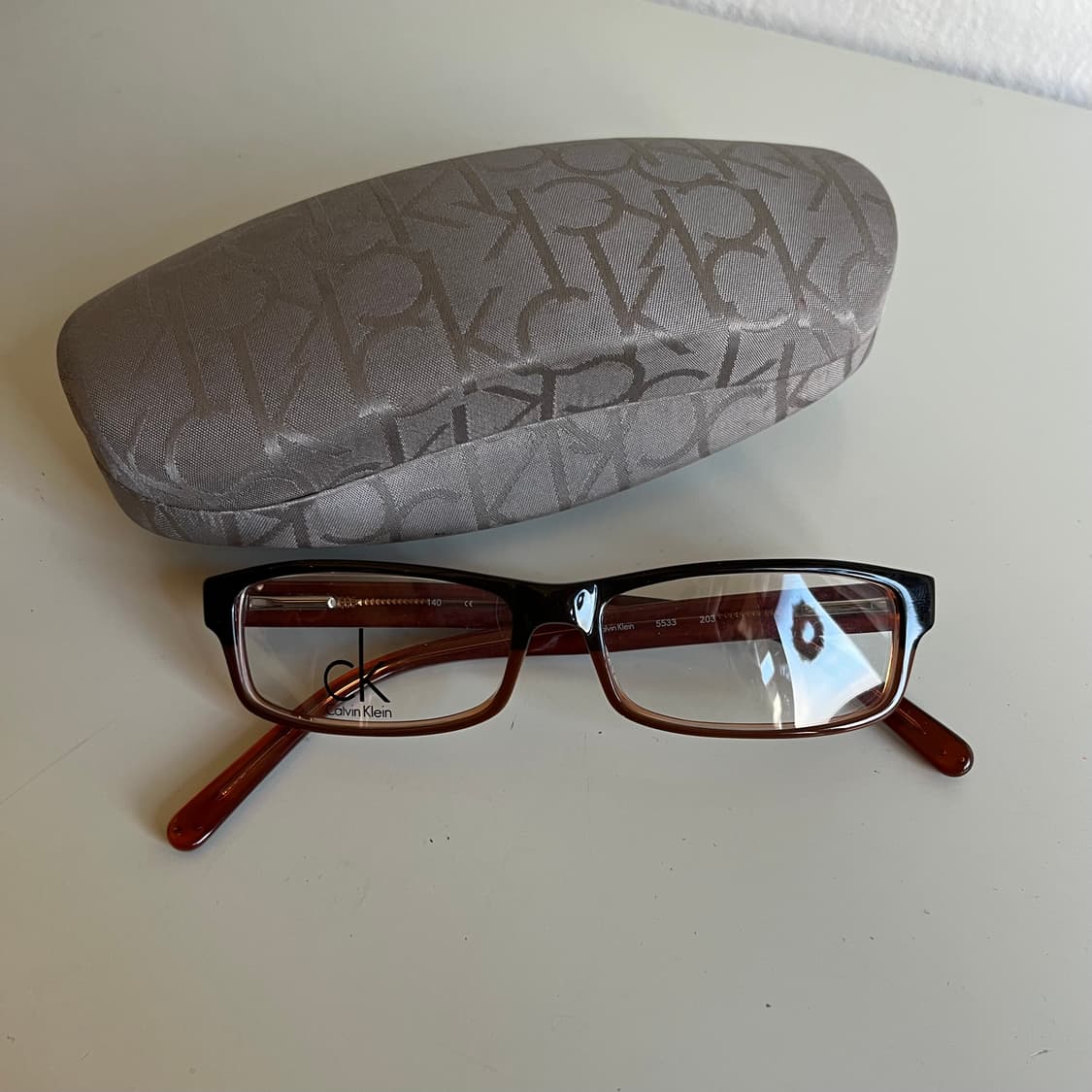 캘빈클라인 ck 투톤 브라운 스퀘어 프레임 안경(신품) 상품이미지7