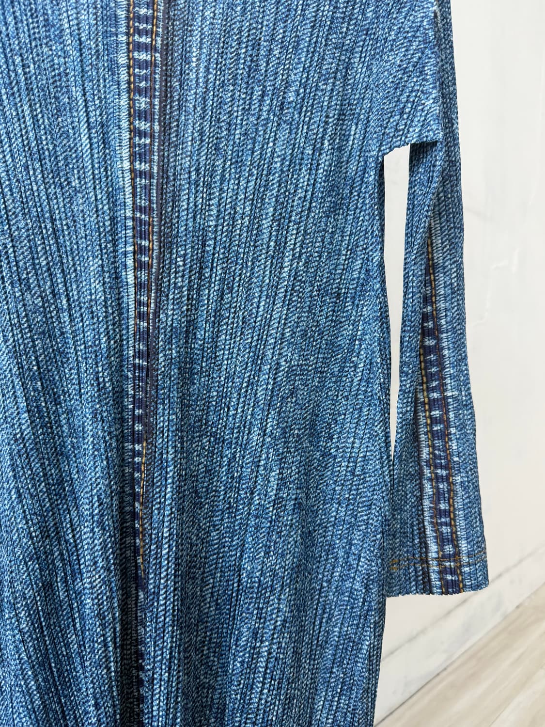 Pleats PleaseDenim Pattern Long Cardigan 상품이미지8
