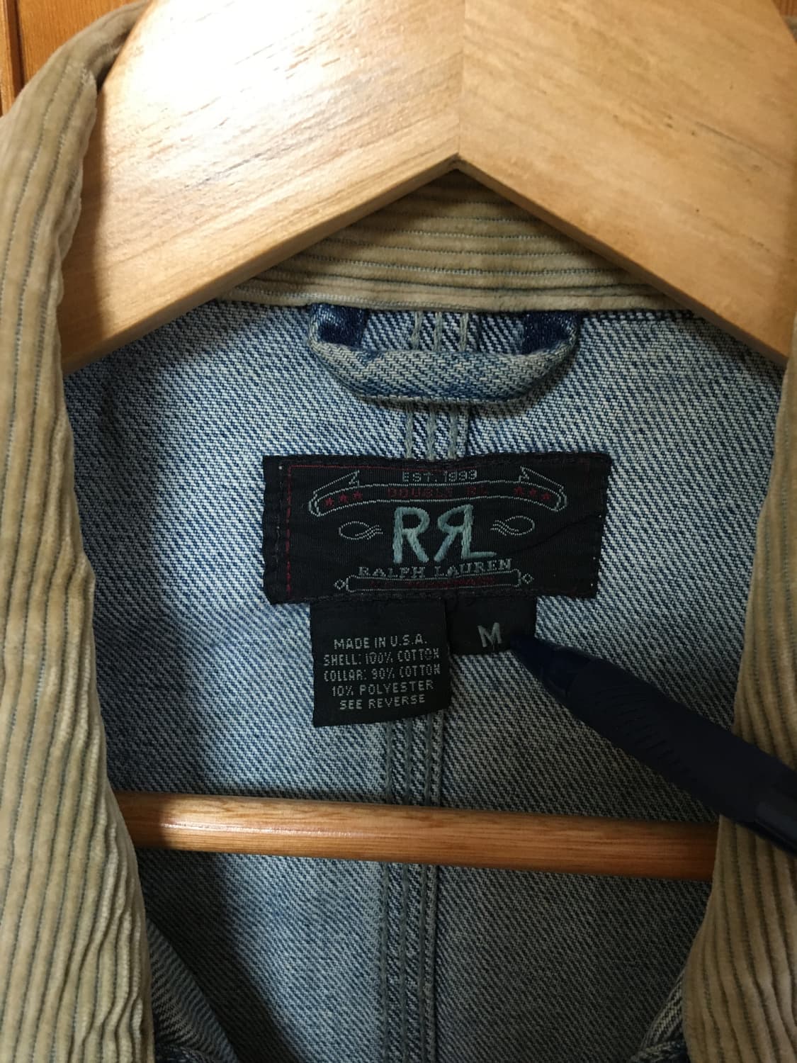 RRL 데님 코듀로이 카라 자켓 (던가리) M 상품이미지4
