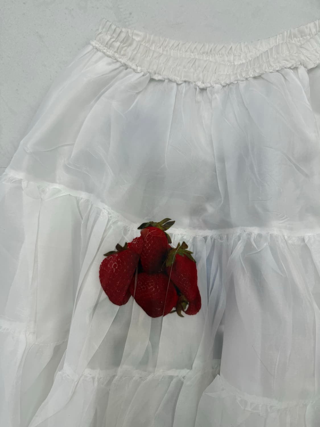 화이트 시스루 푸딩 스커트  상품이미지8