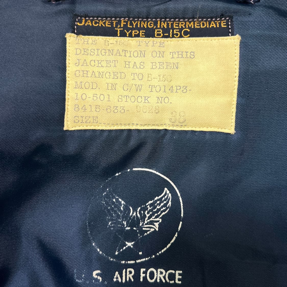 버즈릭슨 B-15C 플라이트 자켓 네이비 (38) 상품이미지9