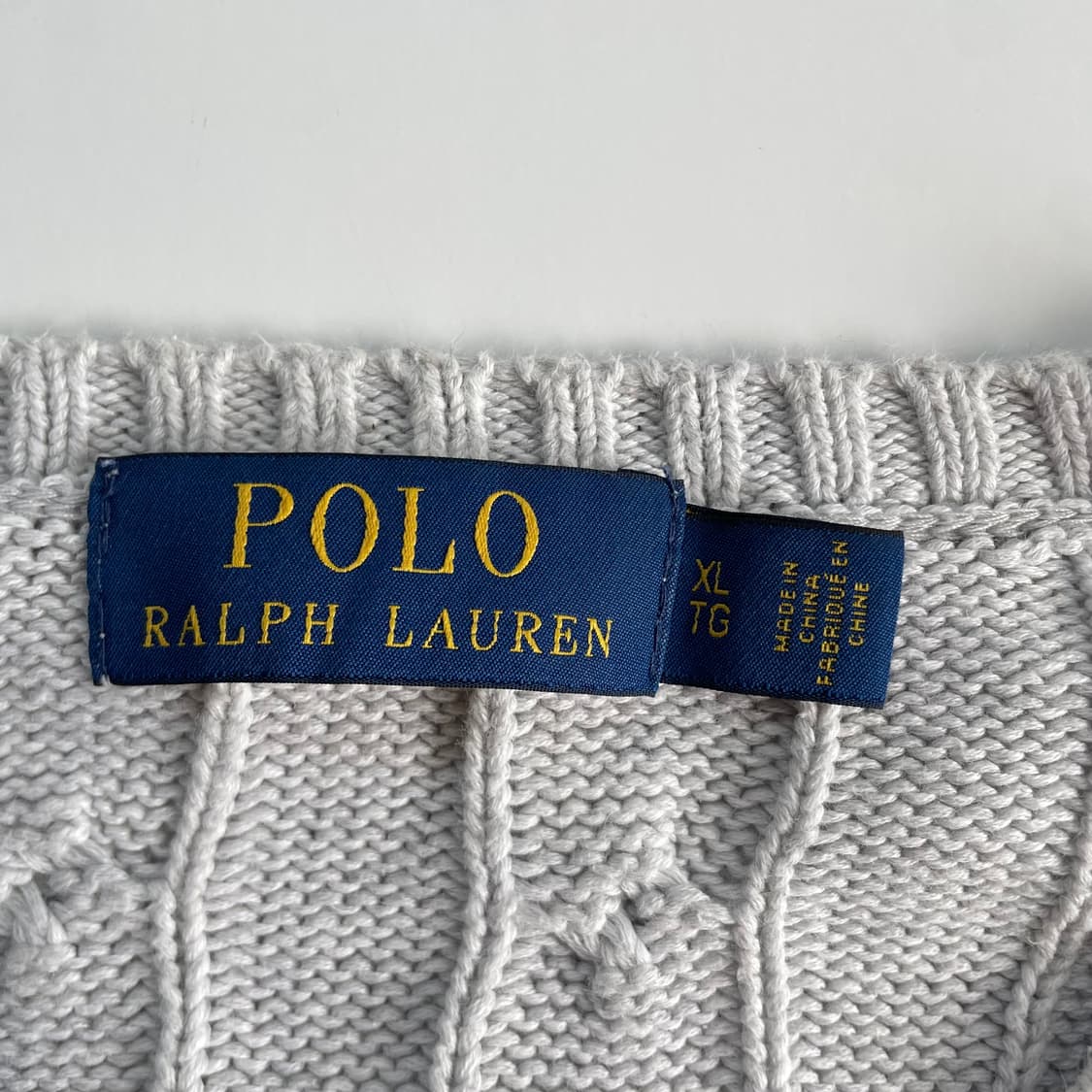 Polo  폴로 랄프로렌 신형 자수 그레이 케이블 니트 상품이미지3