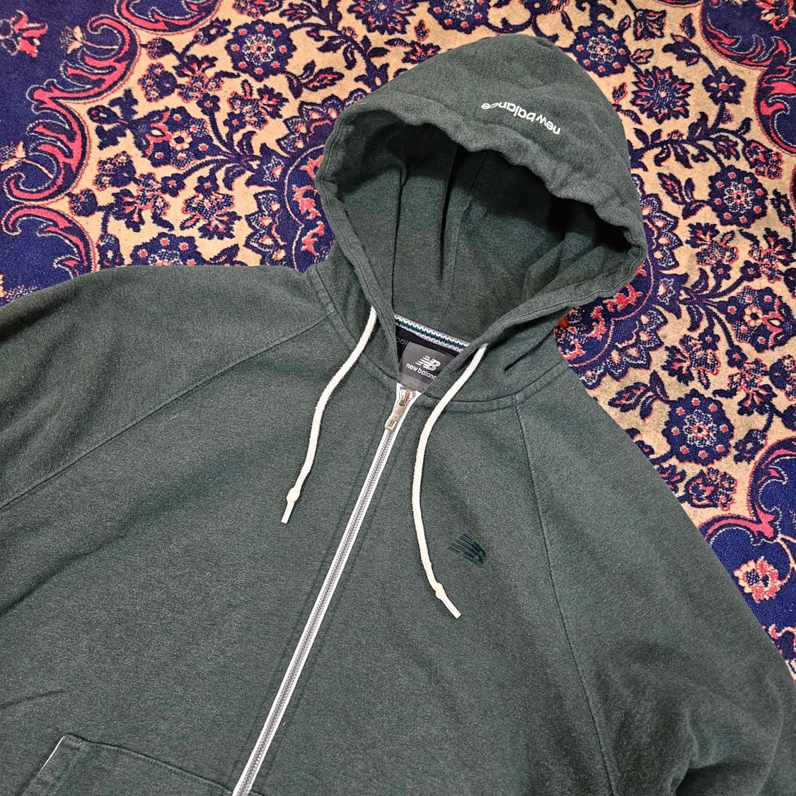 뉴발란스 카키 스몰로고 후드집업 자켓 XL size 상품이미지2