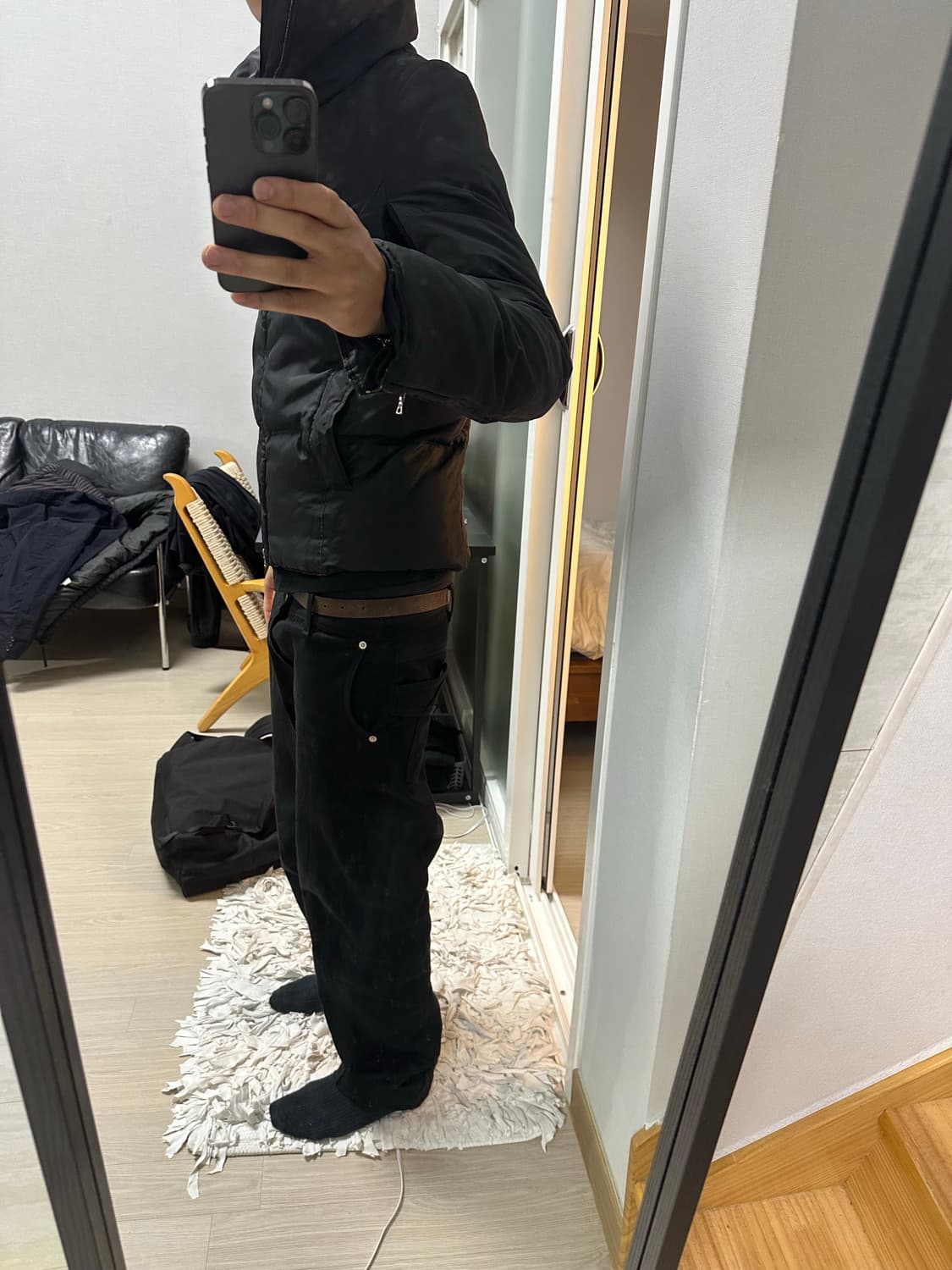 비르디안느 다운 패딩 블랙 48  상품이미지3