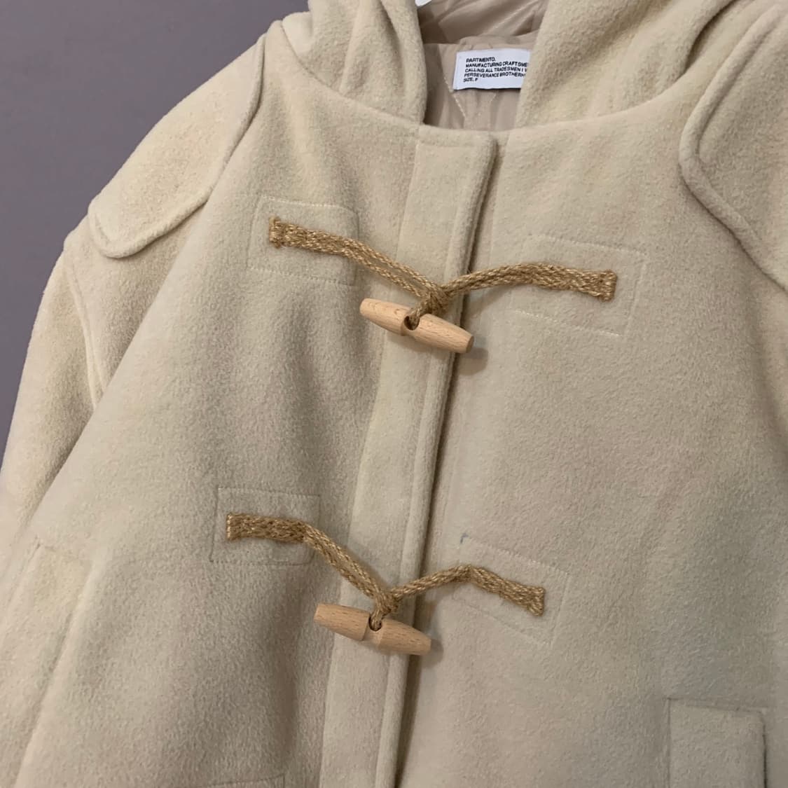 파르티멘토 우먼 더플 떡볶이 숏 코트 상품이미지4