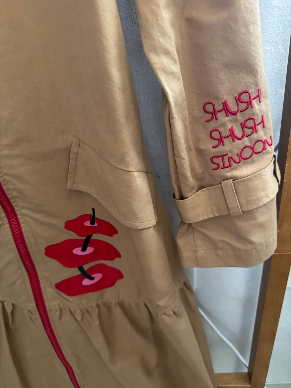 시눈 플레어 집업 트렌치 코트 상품이미지5