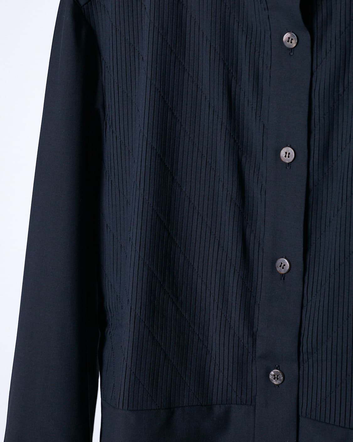 Front Pleats Mandarin Collar  Shirts 상품이미지1