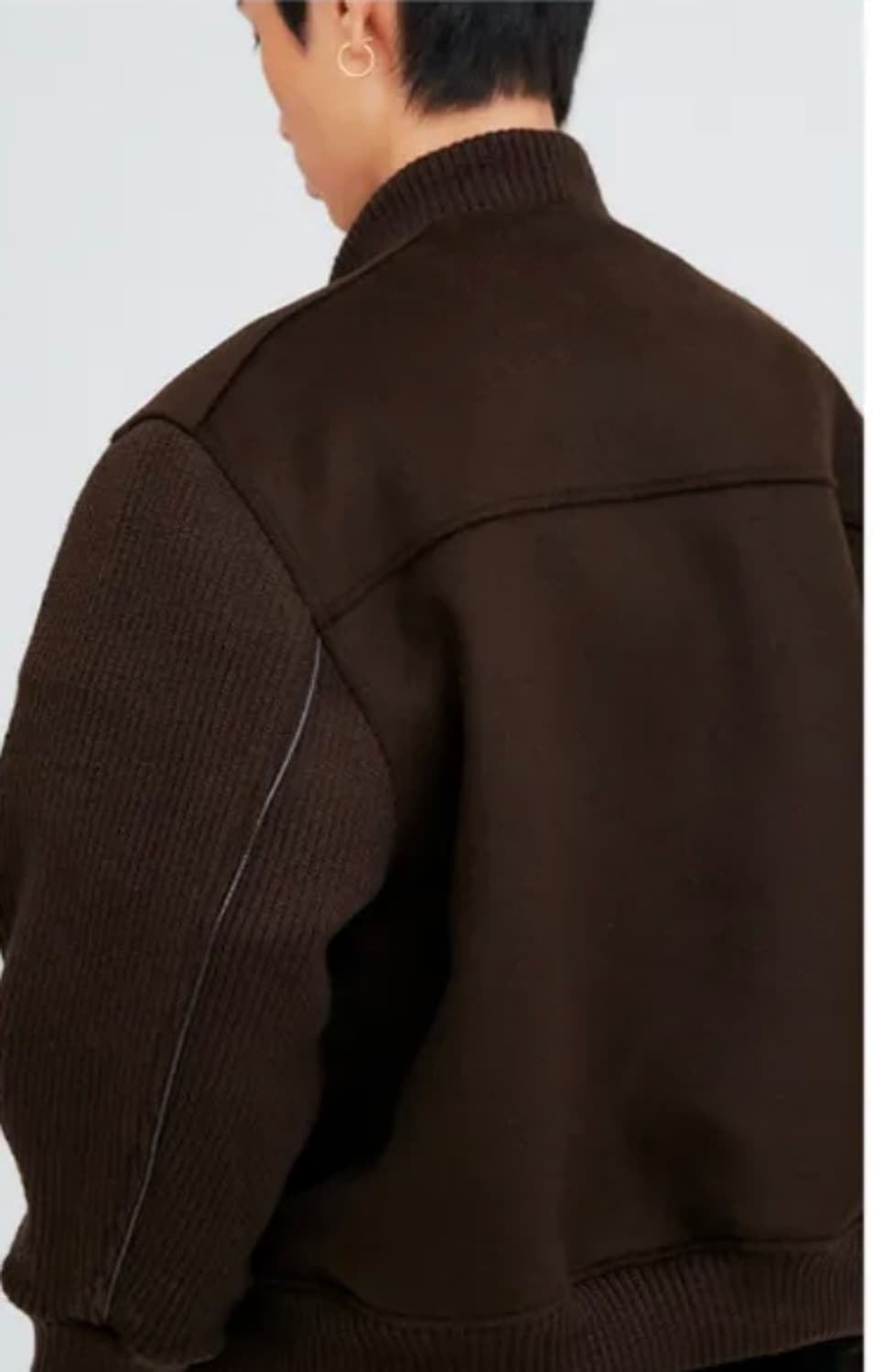 애니타임로릭 바시티 봄버 자켓 브라운 상품이미지3