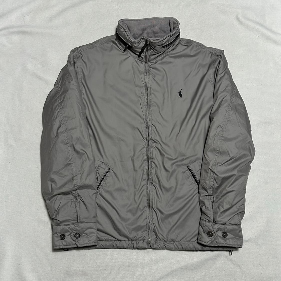 M 폴로랄프로렌 내장후드 메탈릭 그레이 폴리쉘 페리 자켓 상품이미지2