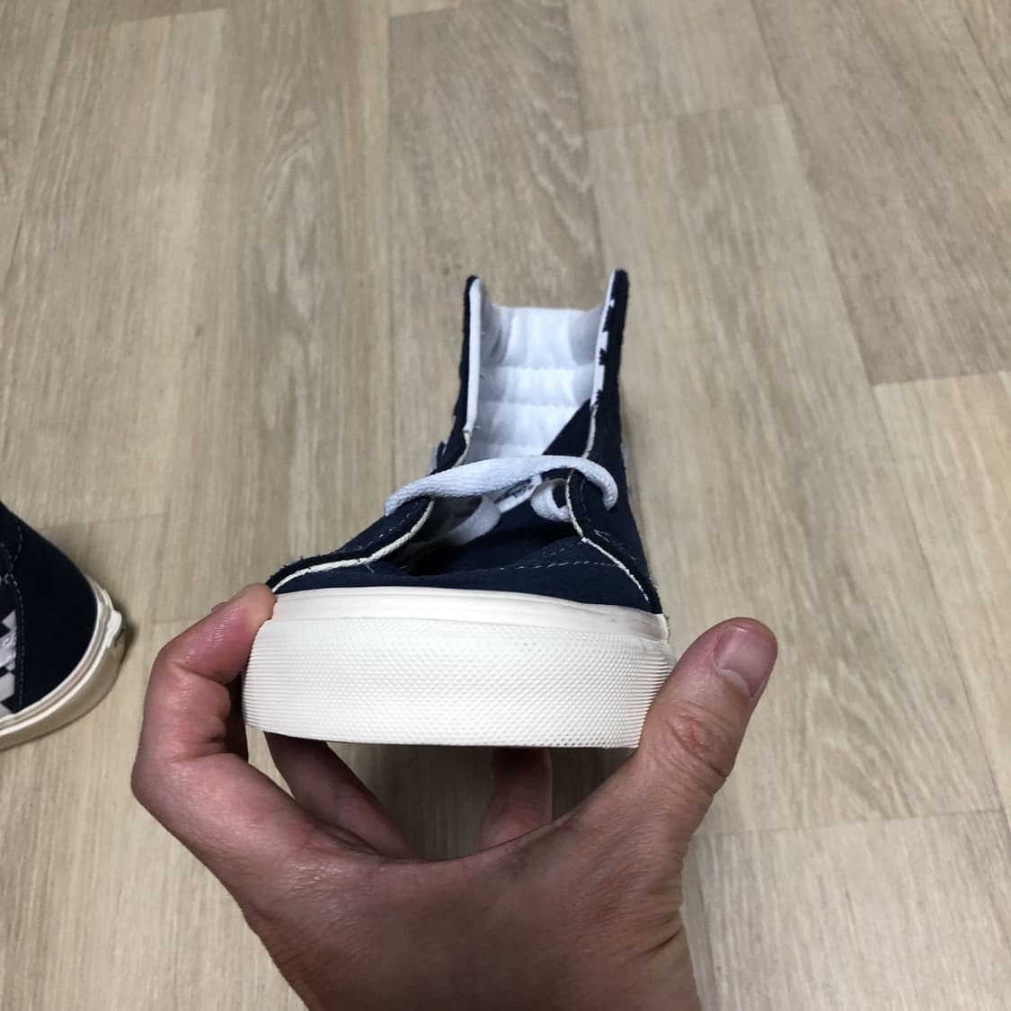 (265) 새상품 반스 VANS 스케이트 하이 드레스 블루 체커보드 상품이미지6