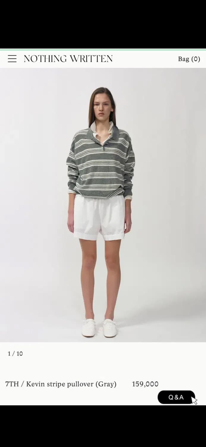 낫띵리튼 Kevin stripe pullover (Gray) 상품이미지1