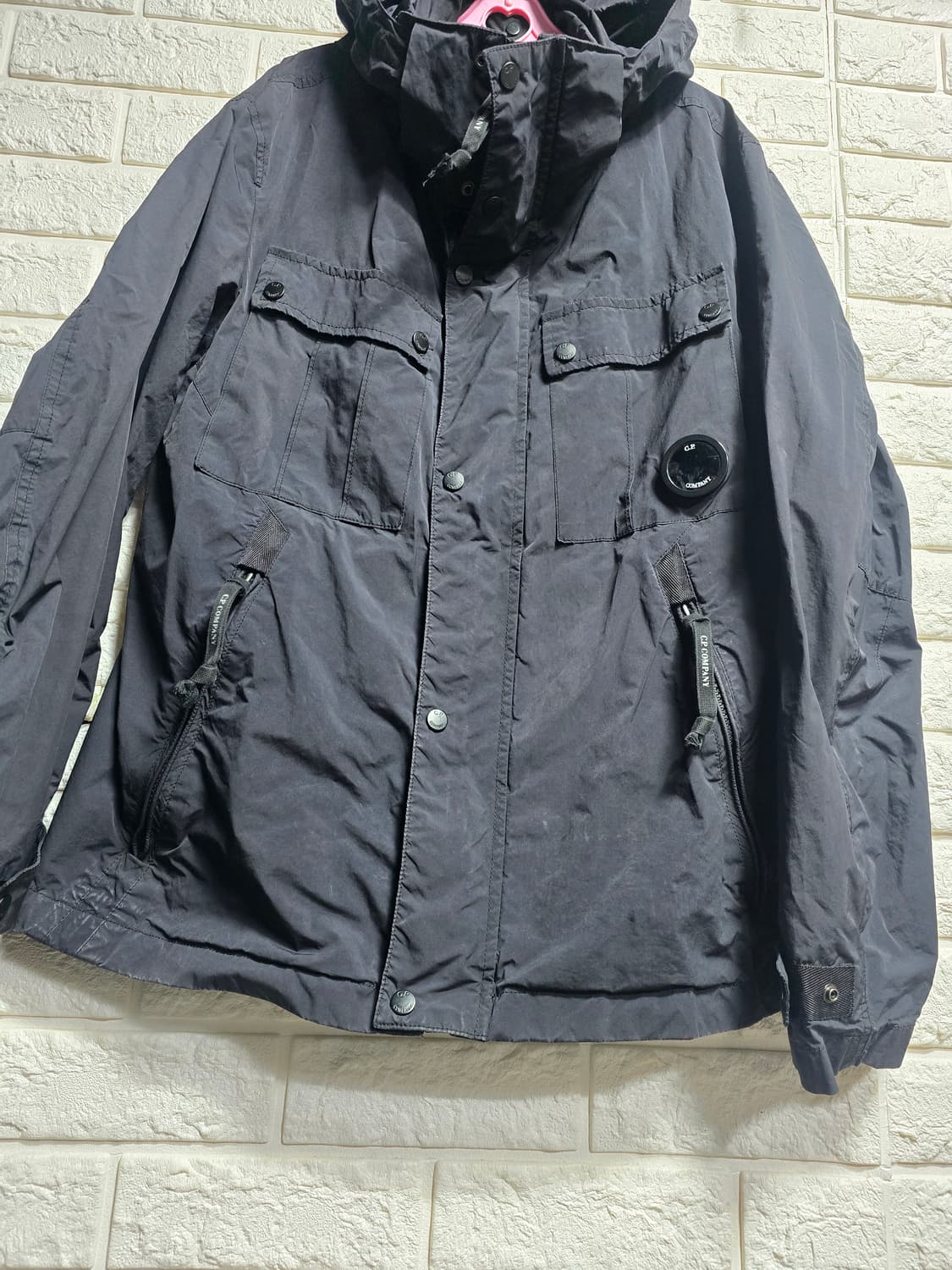 C.P.컴퍼니 고글 후드 자켓 블랙 L 상품이미지5