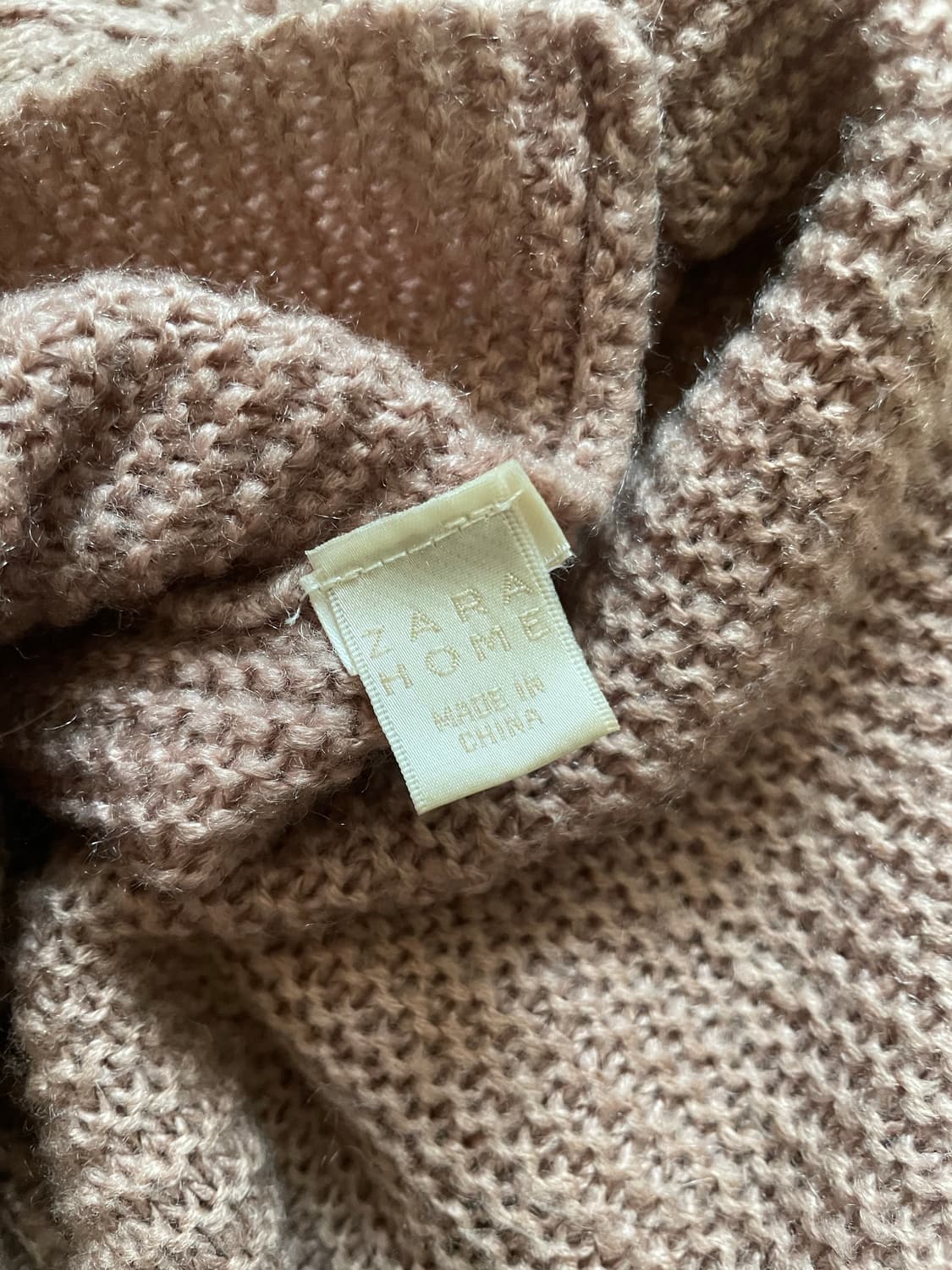 ZARA Dusty Rose Cable Knit Snood 상품이미지2