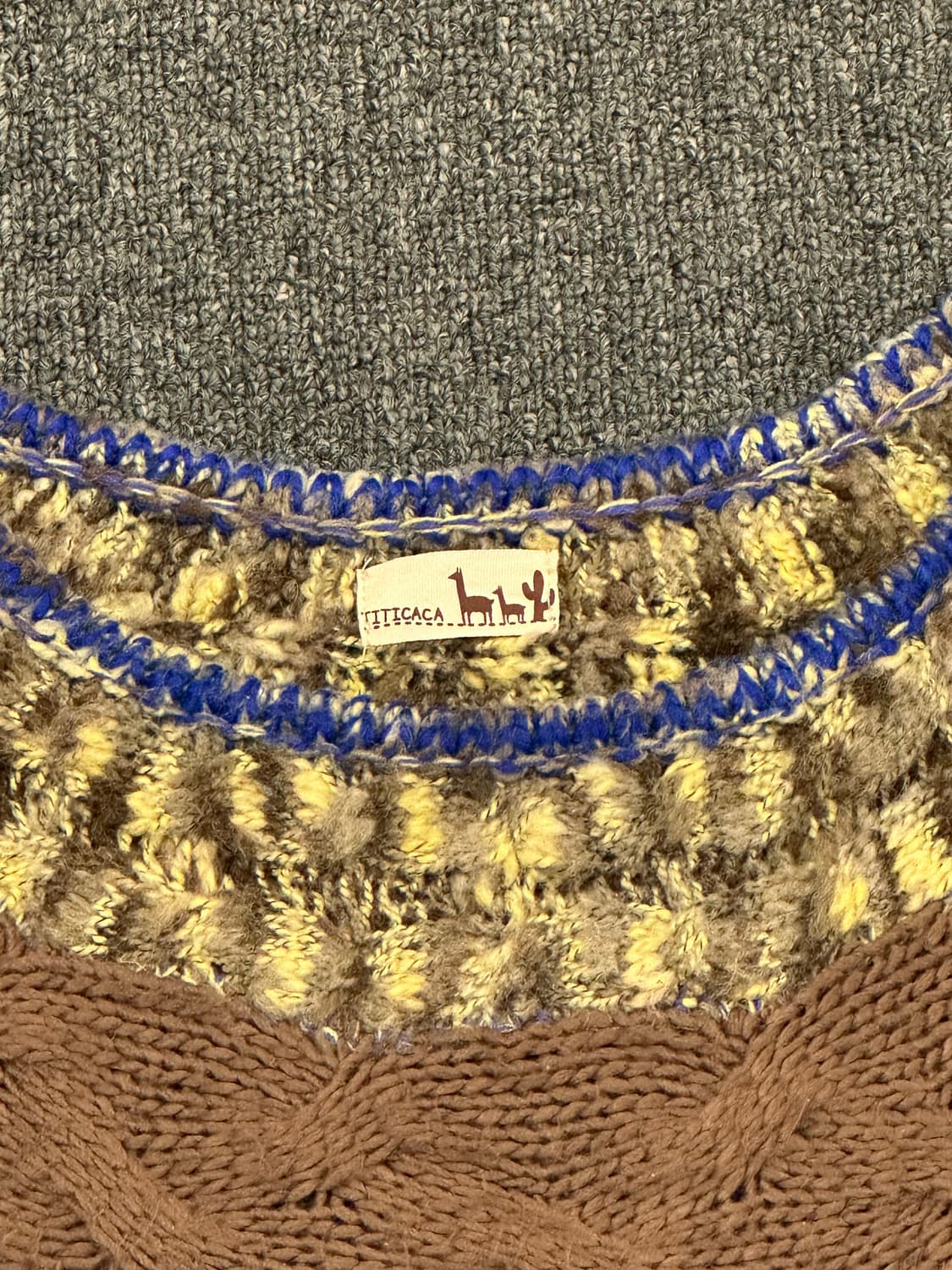 OS)TITICACA 빈티지 여성 칠부 니트 상품이미지5