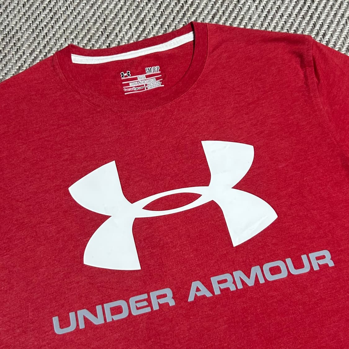 [S] Underarmour 언더아머 빅로고 레드 반팔티 상품이미지3