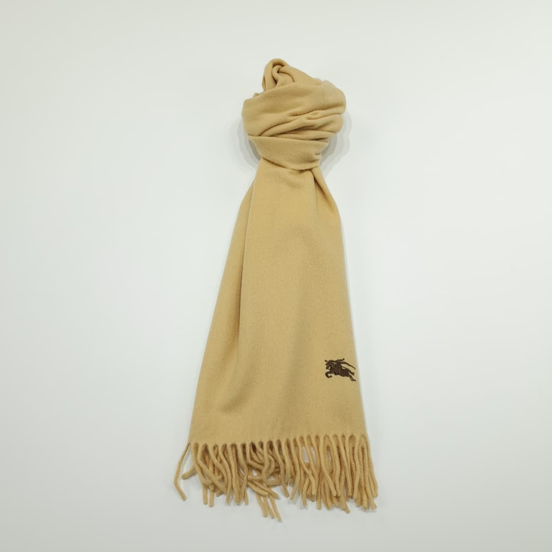 MX217 버버리 카멜머스타드 캐시미어 목도리 머플러 상품이미지3