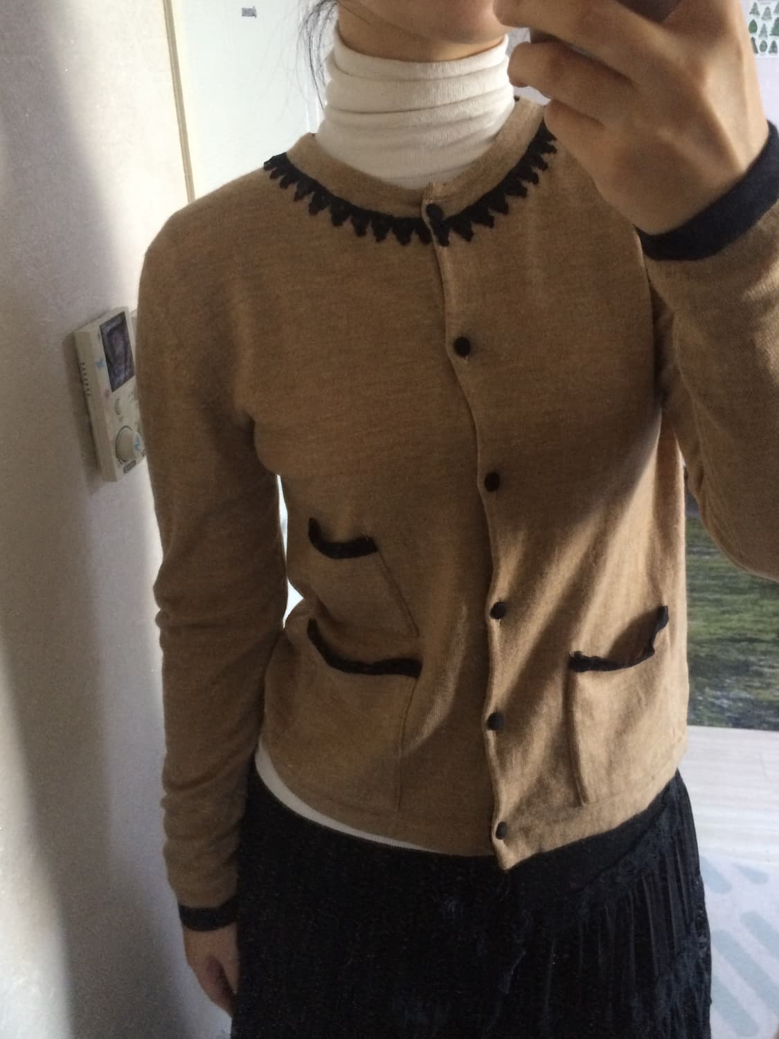 빈티지 로라애슐리 배색 니트 가디건 상품이미지2