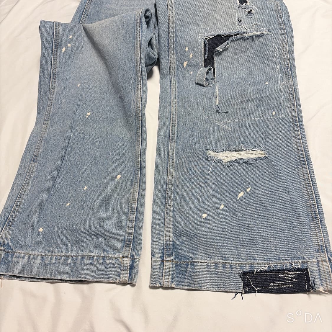 자라 아더에러 패치워크 진 청바지 36 상품이미지5