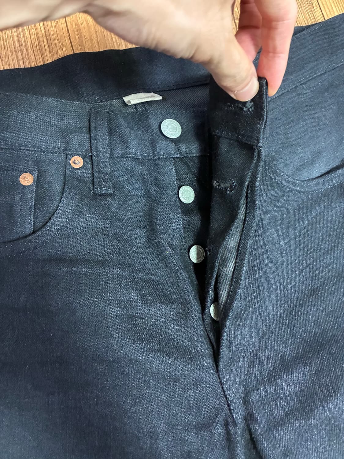 RRL 더블알엘 슬림핏 블랙 셀비지 진 청바지 32 x 30 상품이미지3
