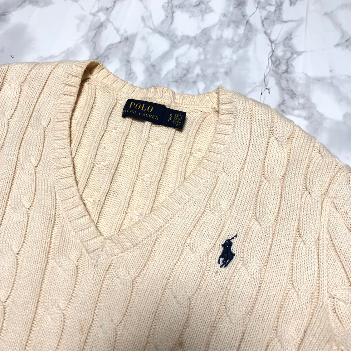 폴로 랄프로렌 니트 상태굿 브이넥 꽈배기 여성용 상품이미지2