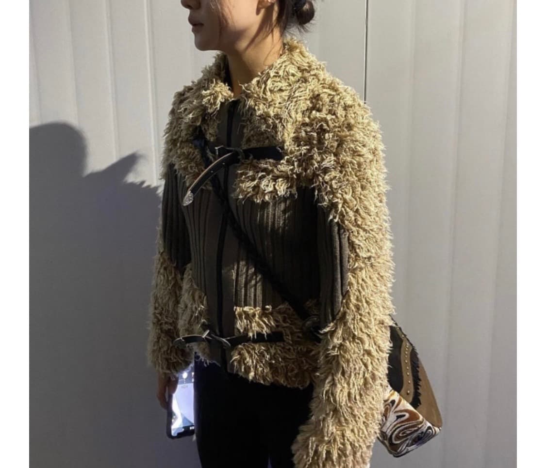 앤더슨벨 포 우먼 헤어리 올가 니트 자켓 상품이미지4