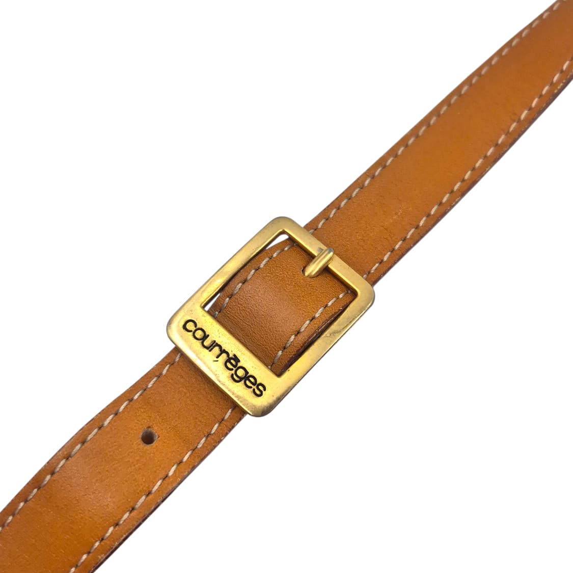 90s 꾸레쥬 클래식 레더 벨트 크로스백 상품이미지4