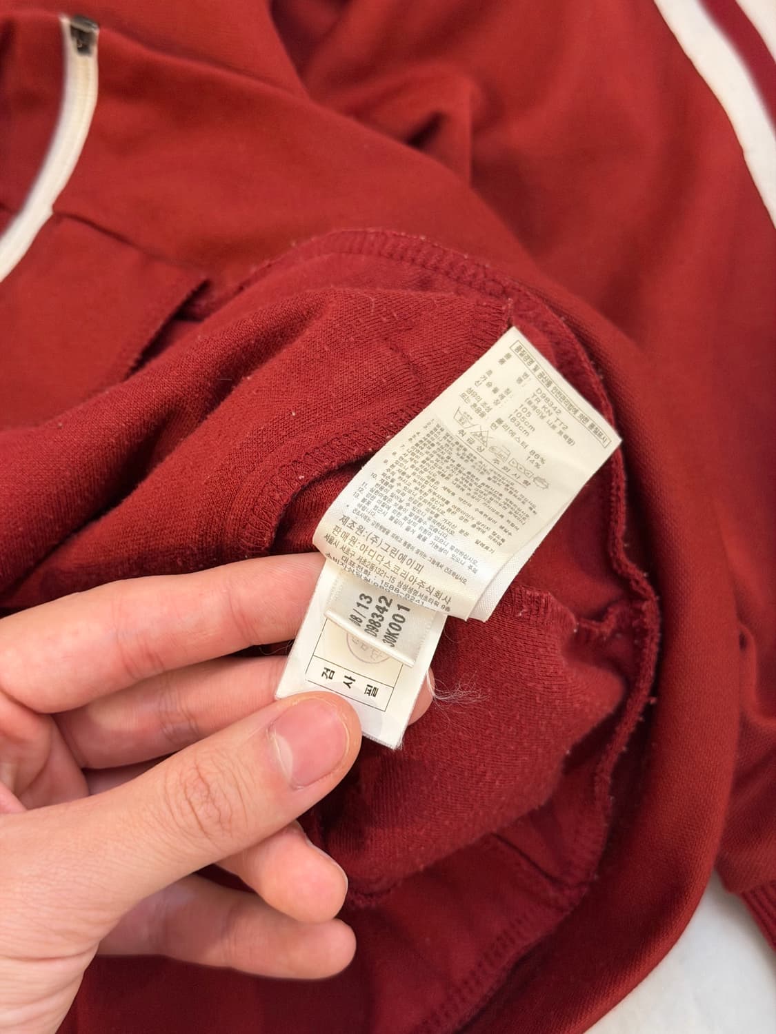 대대장 아디다스 버건디 와인 삼각로고 트랙탑 져지 상품이미지5