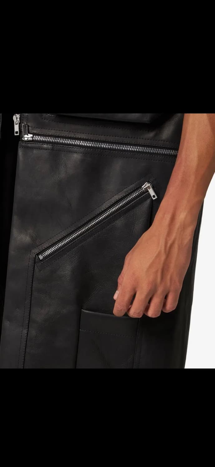 24FW 릭오웬스 유틸리티 레더 베스트 블랙 50 상품이미지9