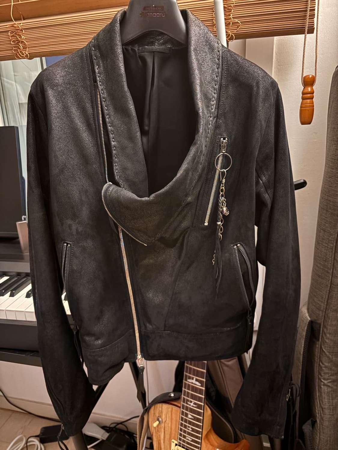 Kmrii 드레이프 레더자켓 상품이미지4